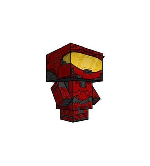 Бумажная модель Спартанец - Синяя команда (Halo) [cubeecraft]