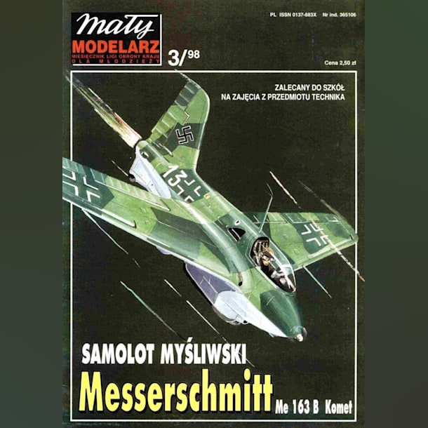 Журнал Maly Modelarz - 3/1998 - Истребитель-перехватчик Messerschmitt Me.163В Komet