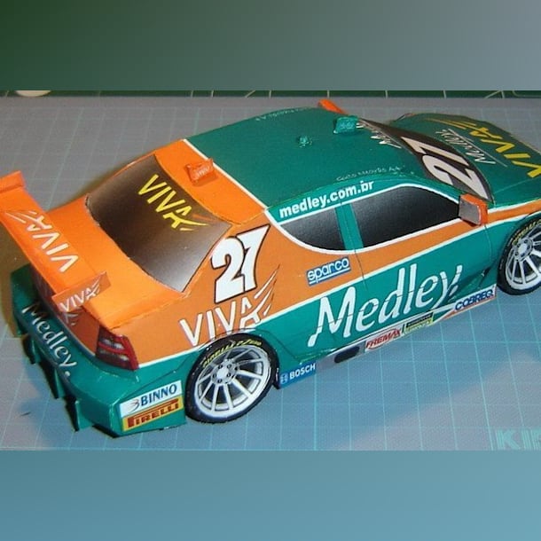 Бумажная модель Автомобиль Chevrolet Astra 2007 (Stock Car Brasil)