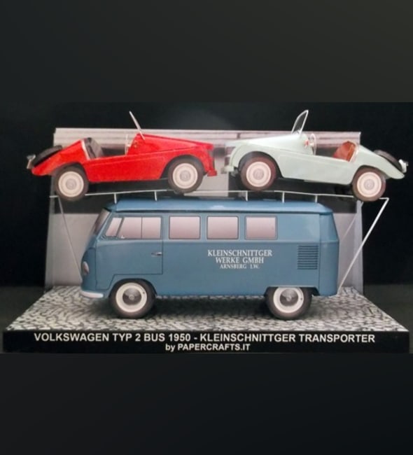 Бумажная модель Автомобили Volkswagen Transporter T1 и Kleinschnittger F 125