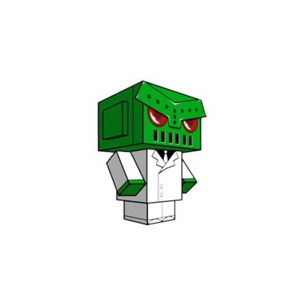 Бумажная модель Мистер Деструктоид [cubeecraft]