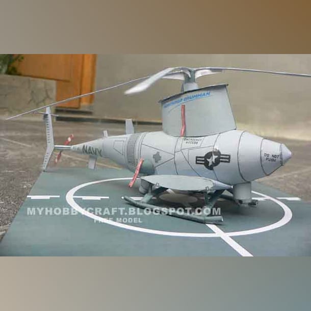 Бумажная модель Беспилотный вертолет MQ-8 Fire Scout