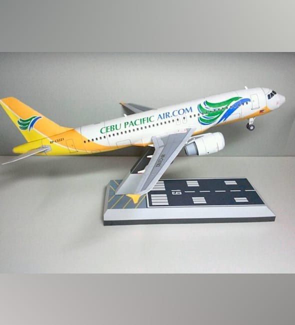 Бумажная модель Авиалайнер Airbus A320 Cebu Pacific Air