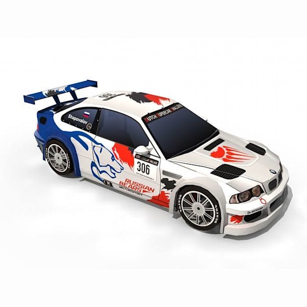 Бумажная модель Автомобиль BMW 320i (Russian Bears Motorsport)