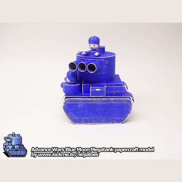 Бумажная модель Танк Blue Moon Megatank (Advance Wars)