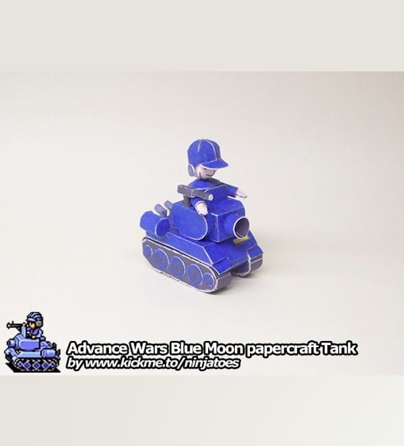 Бумажная модель Танк Blue Moon Tank (Advance Wars)