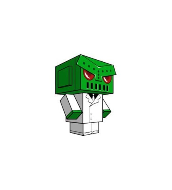 Бумажная модель Мистер Деструктоид [cubeecraft]