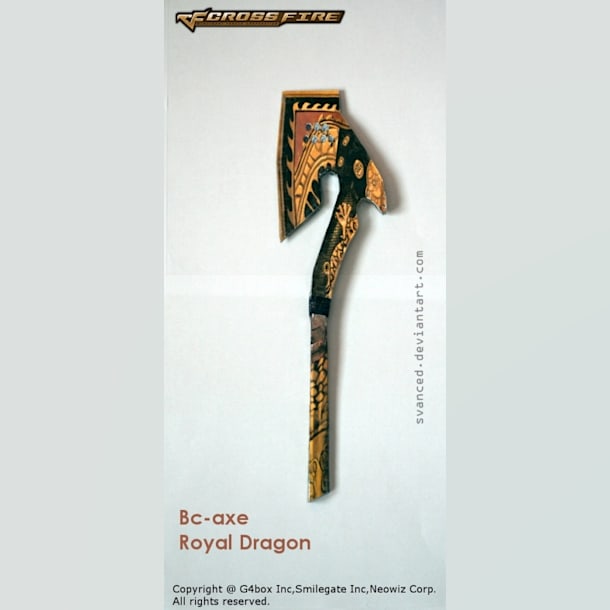 Бумажная модель Боевой топор Combat Axe Royal Dragon (Crossfire)