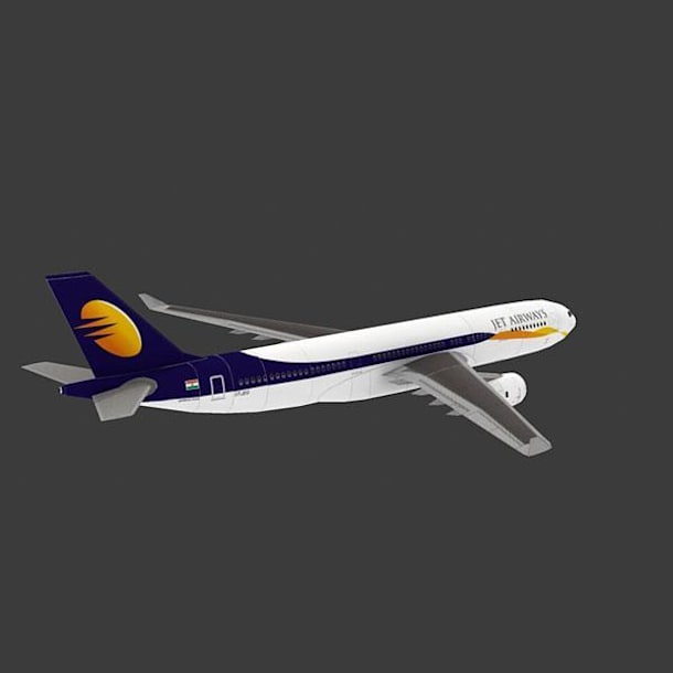 Бумажная модель Авиалайнер Airbus A330-243 Jet Airways