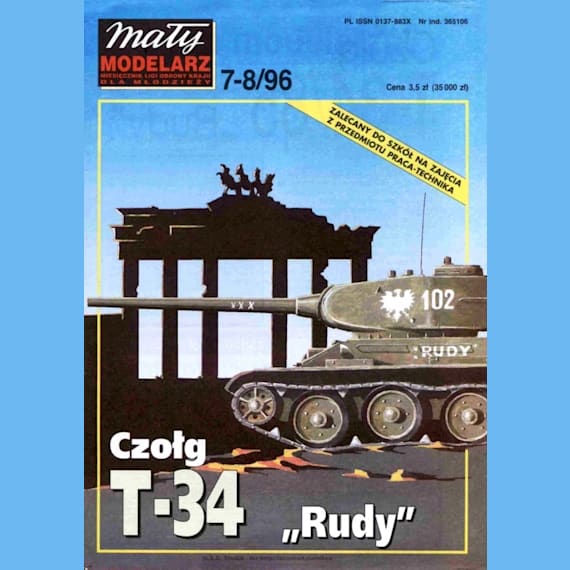 Maly Modelarz - 7-8/1996 - Танк Т-34-85 Рыжий