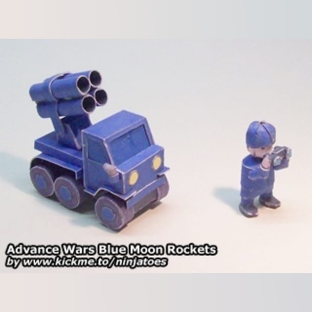 Бумажная модель Ракетная установка Blue Moon Rockets (Advance Wars)