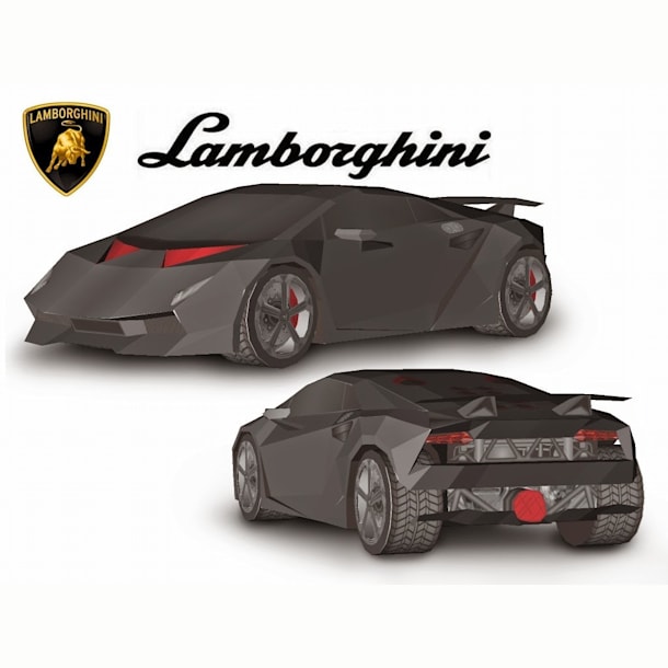 Бумажная модель Автомобиль Lamborghini Sesto Elemento