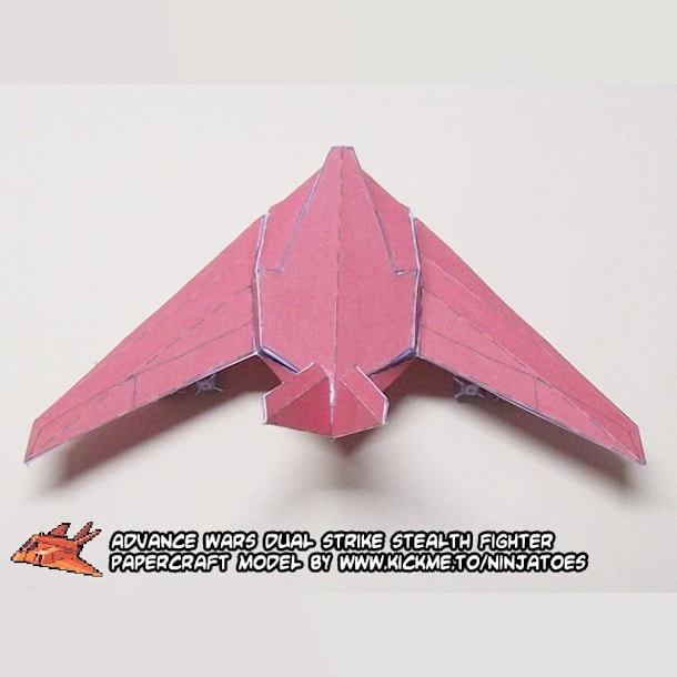 Бумажная модель Стелс-истребитель Orange Star Stealth Fighter (Advance Wars)