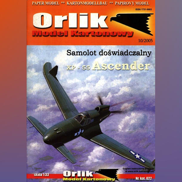 Журнал Orlik - 022 - Самолет Curtiss-Wright XP-55 Ascender