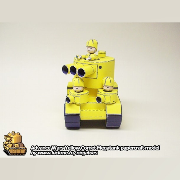 Бумажная модель Танк Yellow Comet Megatank (Advance Wars)