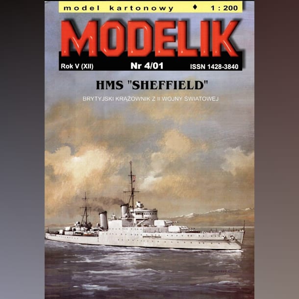 Журнал Modelik - 4/2001 - Легкий крейсер HMS Sheffield (1936)