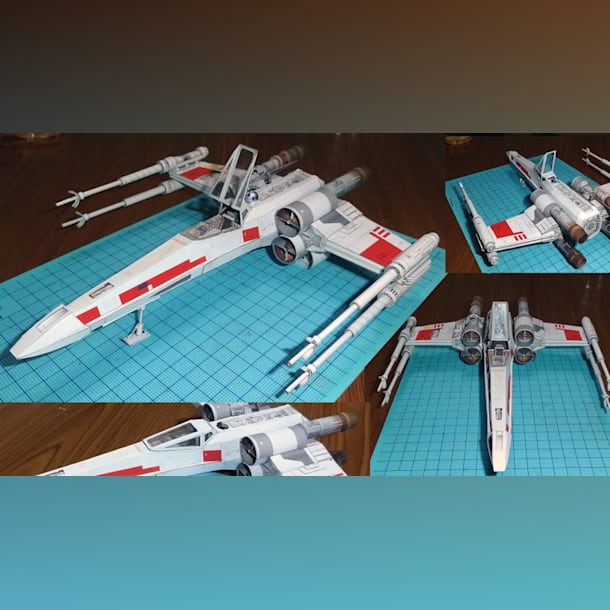 Бумажная модель Звездный истребитель X-wing (Звездные войны)