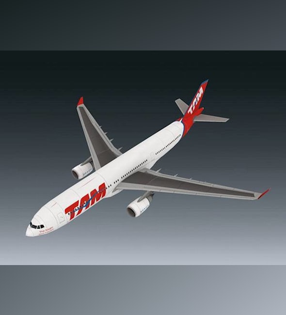 Бумажная модель Авиалайнер Airbus A330-234 TAM Airlines