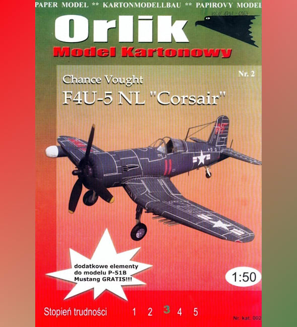 Журнал Orlik - 002 - Палубный истребитель Chance Vought F4U-5 NL Corsair