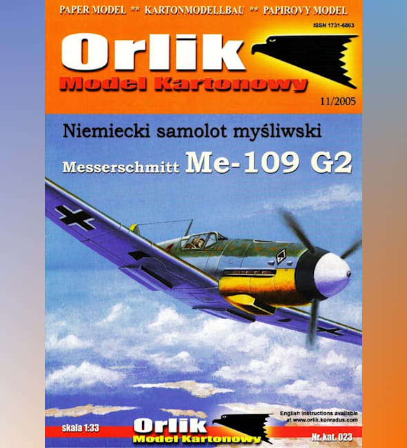 Журнал Orlik - 023 - Истребитель Messerschmitt Bf.109 G-2