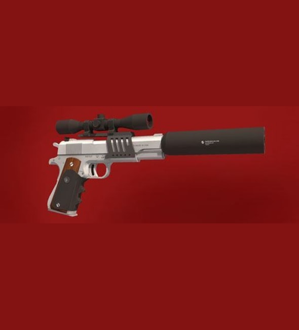 Бумажная модель Пистолет ATM Silverballer / M1911 (Hitman)