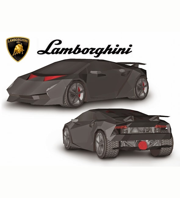 Бумажная модель Автомобиль Lamborghini Sesto Elemento