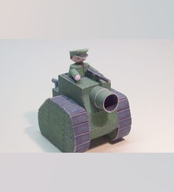 Бумажная модель Средний танк / MD tank Green Earth (Advance Wars)