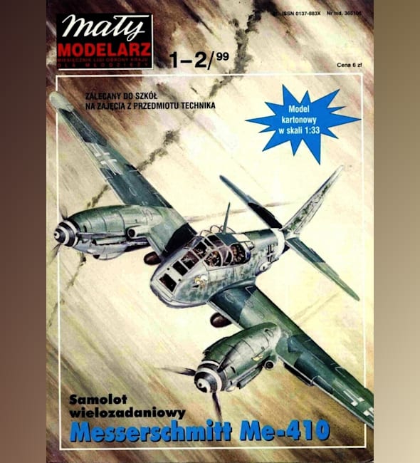 Журнал Maly Modelarz - 1-2/1999 - Истребитель-бомбардировщик Messerschmitt Me.410 Hornisse