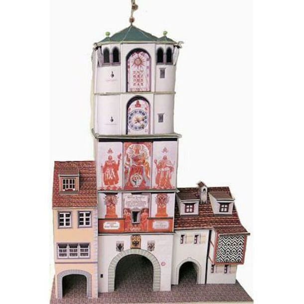 Бумажная модель Башня Ravensburger Tor (Ванген-им-Алльгой, Германия), масштаб 1:87