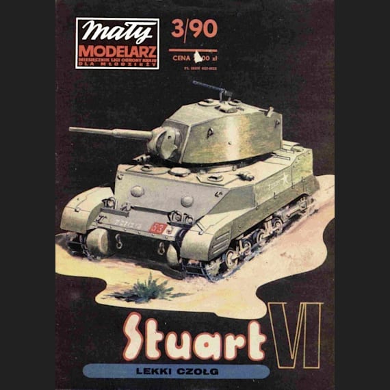 Maly Modelarz - 3/1990 - Танк M5A1 Stuart