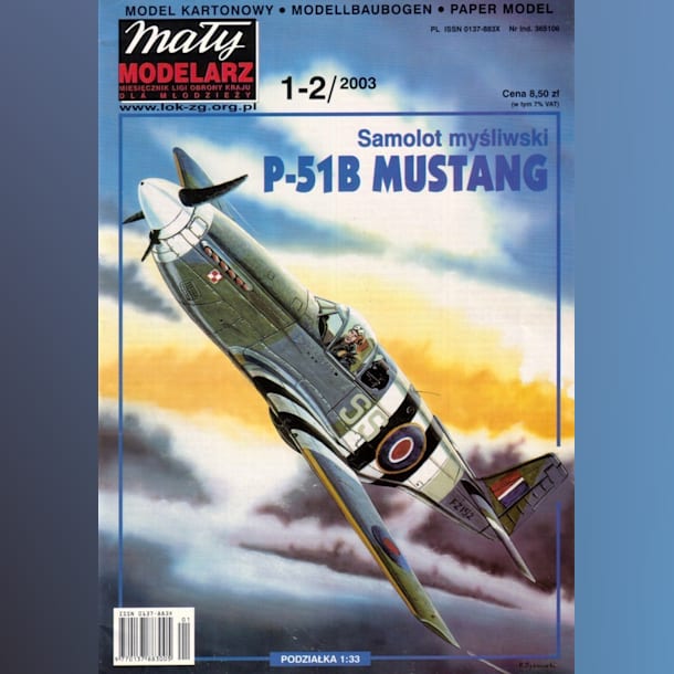 Журнал Maly Modelarz - 1-2/2003 - Истребитель North American P-51B Mustang