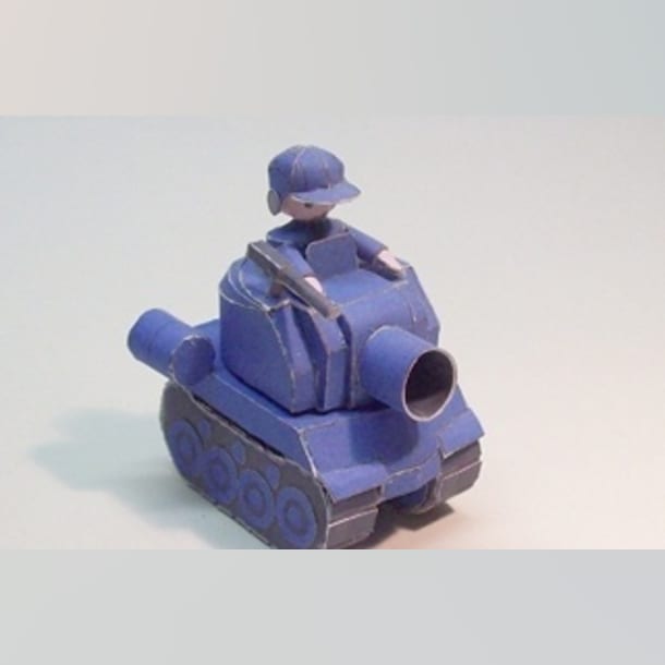 Бумажная модель Средний танк / MD tank Blue Moon (Advance Wars)