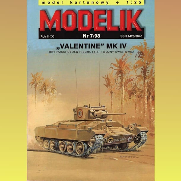 Журнал Modelik - 7/1998 - Танк Valentine Mk.IV