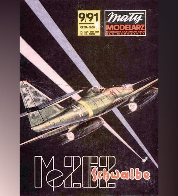 Журнал Maly Modelarz - 9/1991 - Истребитель Messerschmitt Me.262 Schwalbe