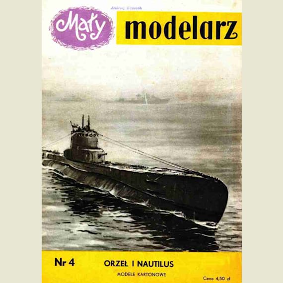 Maly Modelarz - 3/1958 - Подводные лодки Orzel и Nautilus