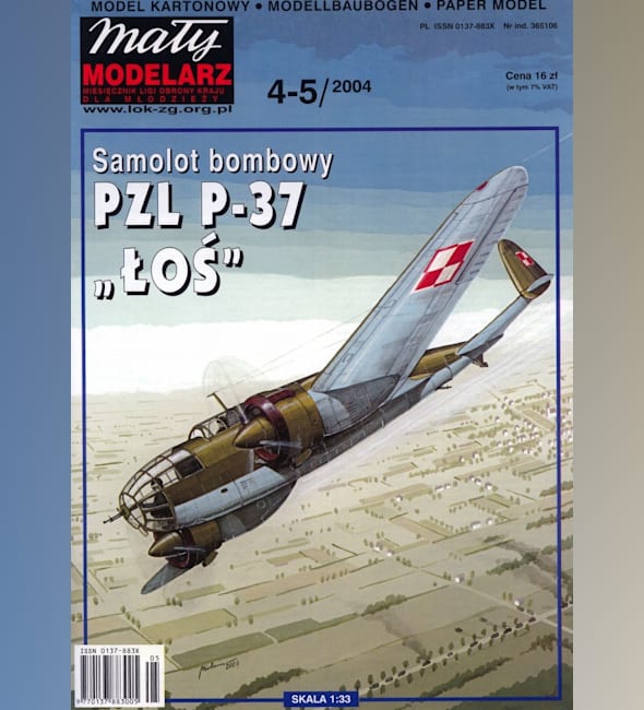 Журнал Maly Modelarz - 4-5/2004 - Бомбардировщик PZL P-37 Los