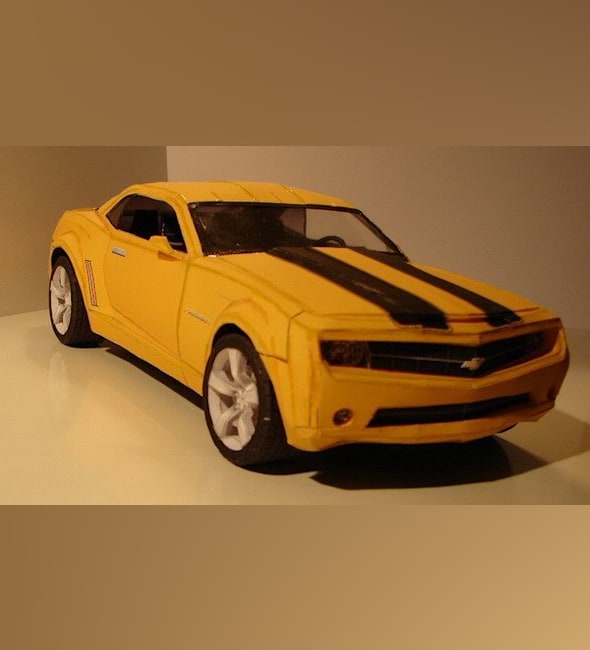 Бумажная модель Трасформер Бамблби Chevrolet Camaro 2009 (Трансформеры)