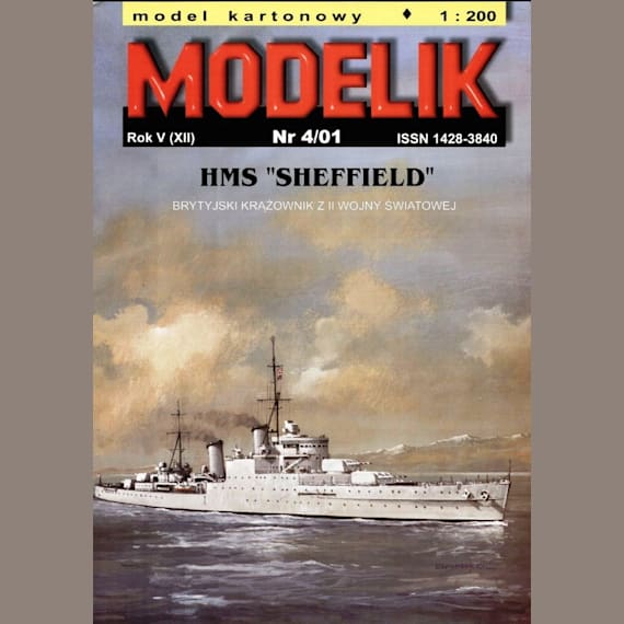 Modelik - 4/2001 - Легкий крейсер HMS Sheffield (1936)