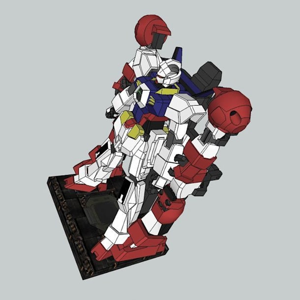 Бумажная модель Поддерживающая площадка (Gundam)