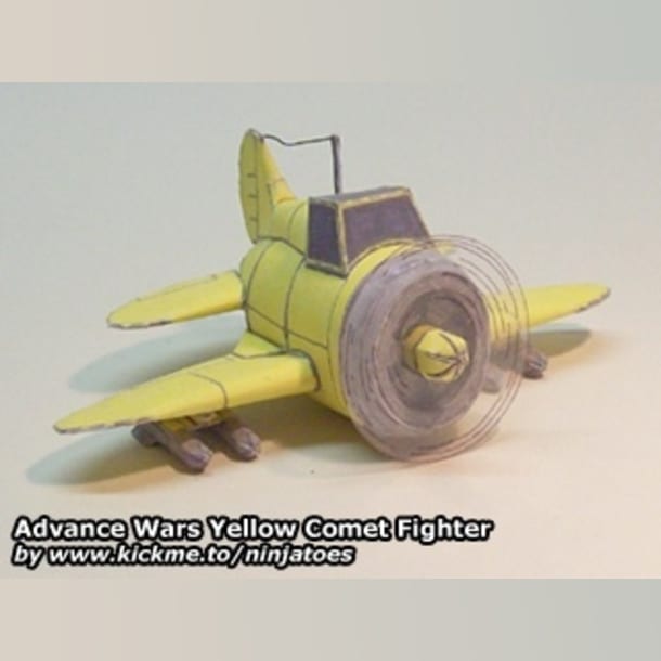 Бумажная модель Истребитель Yellow Comet Fighter (Advance Wars)