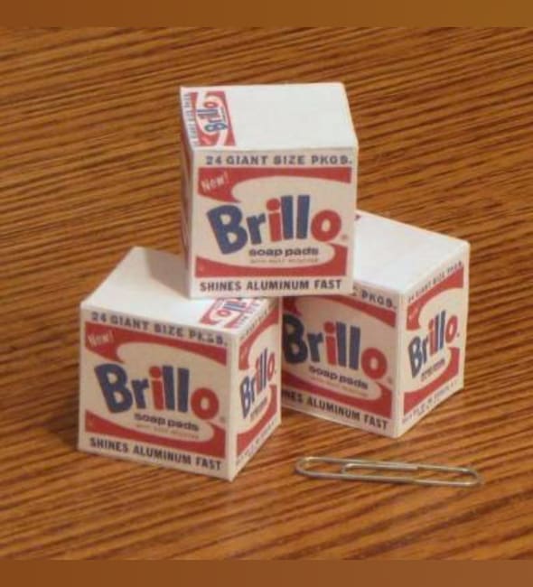 Бумажная модель Ящик мыльных губок Brillo