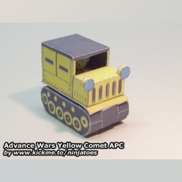 Бумажная модель Бронетранспортер Yellow Comet APC (Advance Wars)