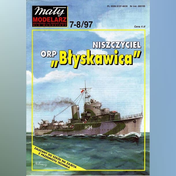 Журнал Maly Modelarz - 7-8/1997 - Эсминец ORP Blyskawica