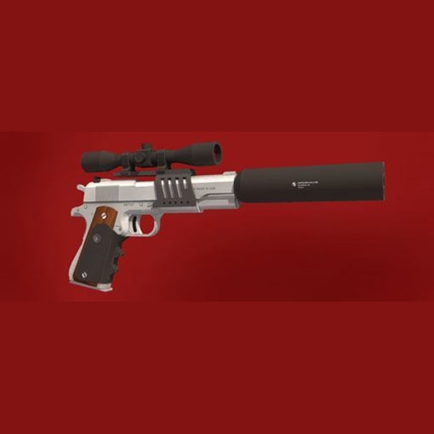 Бумажная модель Пистолет ATM Silverballer / M1911 (Hitman)