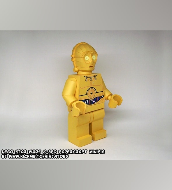 Бумажная модель Робот C-3PO (ЛЕГО)