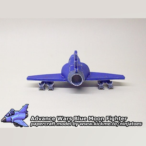 Бумажная модель Истребитель Blue Moon Fighter (Advance Wars)