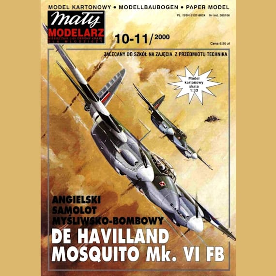 Maly Modelarz - 10-11/2000 - Бомбардировщик De Havilland Mosquito FB Mk.VI