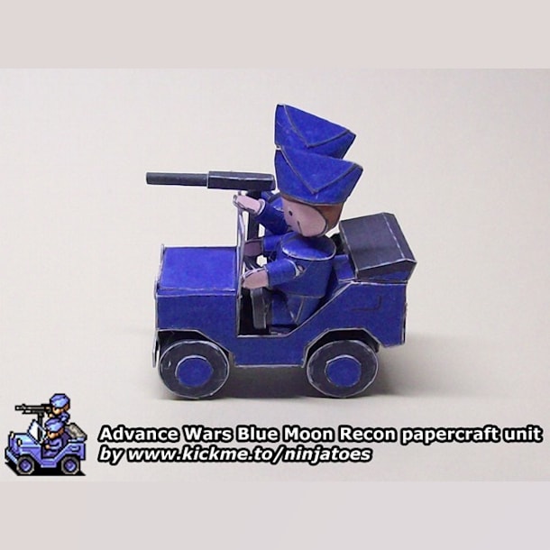 Бумажная модель Разведчик Blue Moon Recon (Advance Wars)