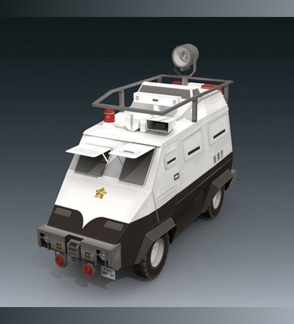 Бумажная модель Специальный автомобиль Command Car Type 97 (Полиция будущего)