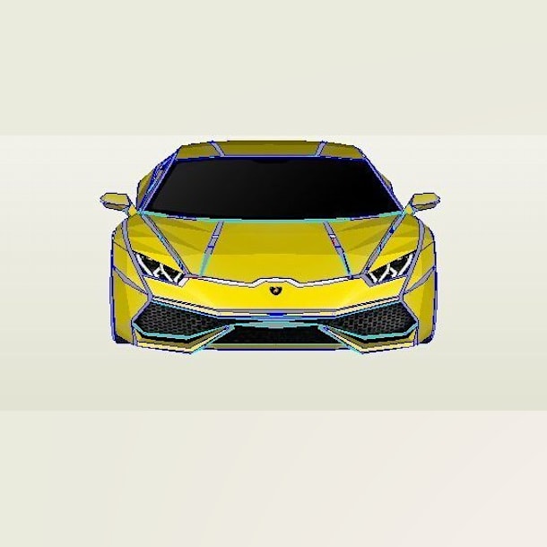 Бумажная модель Автомобиль Lamborghini Huracan